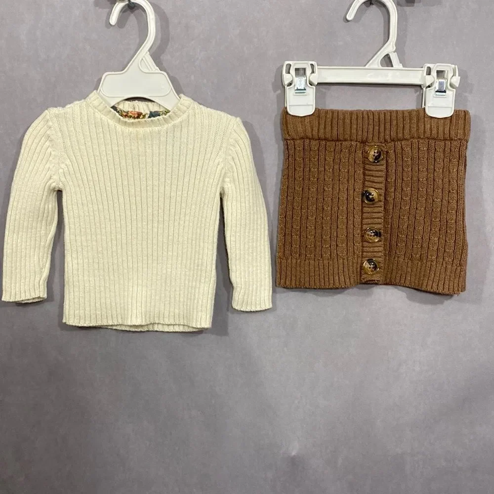12M EUC Sweater and Sweater Skirt Set